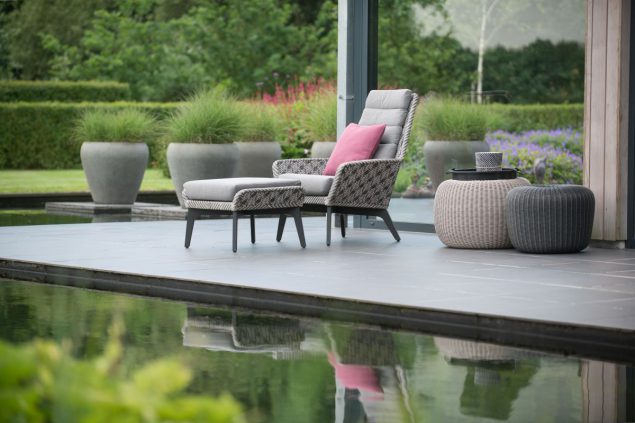 4 Seasons Outdoor Savoy loungestoel met voetenbank