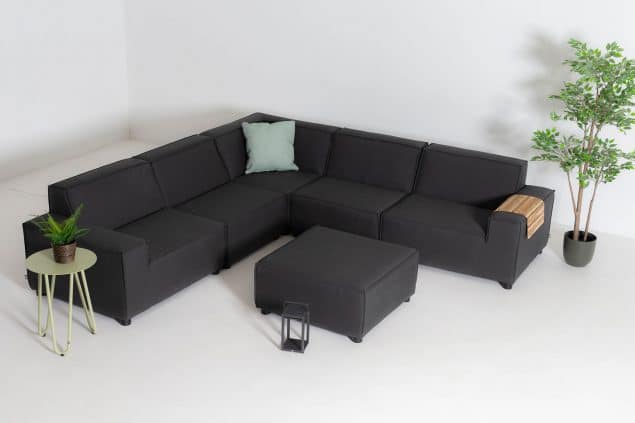 Flow. Cube hoek loungebank sooty