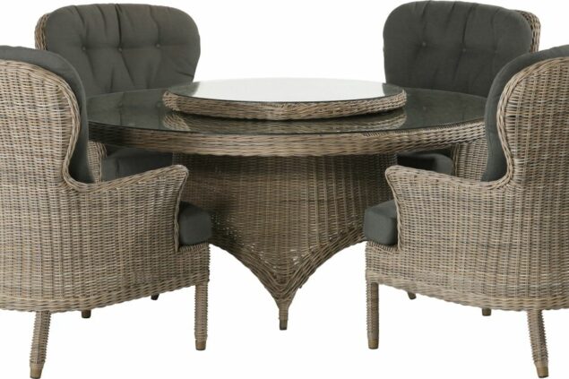 4 Seasons Outdoor Buckingham dining set met Victoria tafel Ø 170 cm