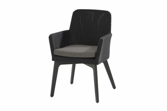 4 Seasons Outdoor Lisboa dining chair aluminium legs polyloom anthracite