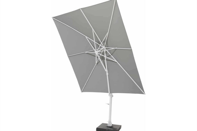 4 Seasons Outdoor Siesta parasol 300 x 300 cm charcoal, wit frame