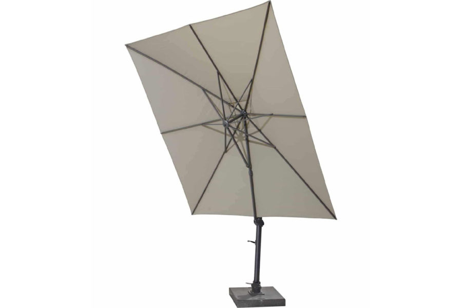 4 Seasons Outdoor Siesta parasol 300 x 300 cm taupe antraciet frame