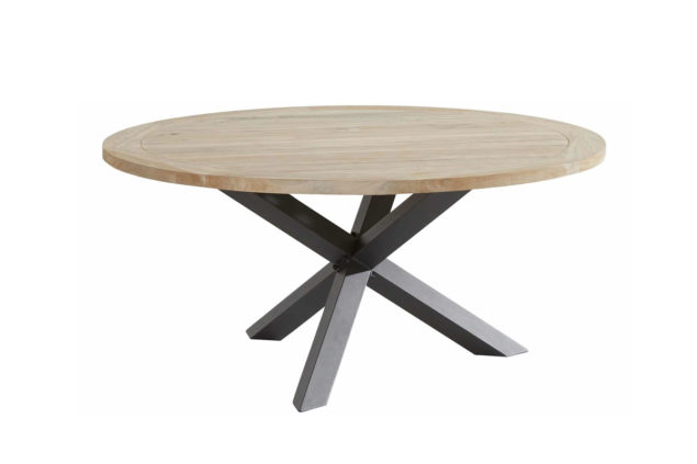 Taste by 4 Seasons Louvre aluminium tafel met teak blad Ø 160cm