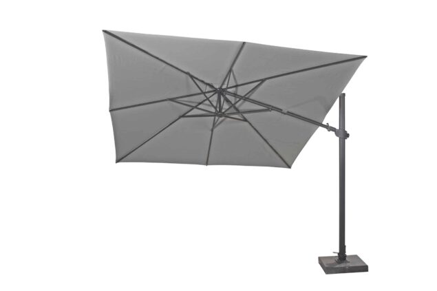 4 Seasons Outdoor Siesta parasol vierkant 300 x 300 cm charcoal, antraciet frame
