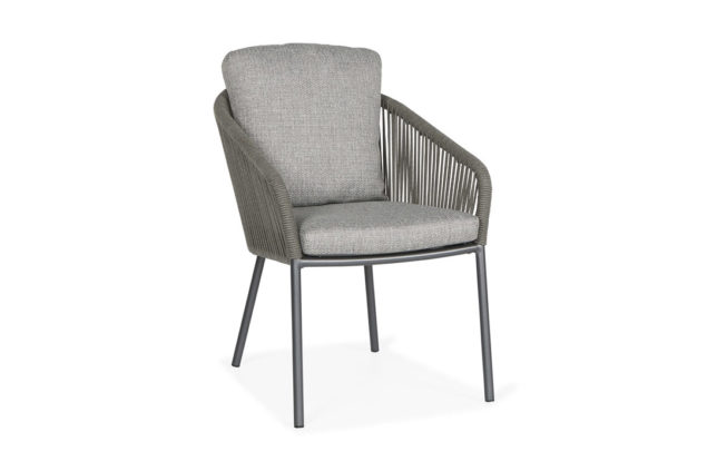 Suns Nappa eetstoel Fishbone weaving carbon grey