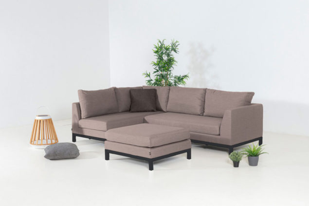 Flow Square chaise sofa taupe