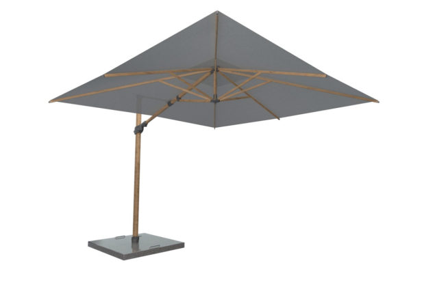 4 Seasons Outdoor Siesta PREMIUM 300 x 300 cm charcoal, wood look frame
