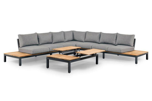 Suns Memphis loungeset 6-zits light antracite XL - Sunproof - showroommodel