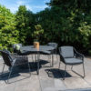 4 Seasons Outdoor Accor dining set met Quatro tafel keramisch blad marmer look Ø 120 cm sfeer