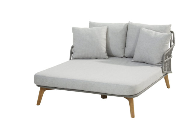4 Seasons Outdoor Sempre 2-persoons daybed teak Silver grey