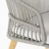 4 Seasons Outdoor Sempre dining chair Teak Silver Grey detail