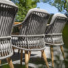 4 Seasons Outdoor Sempre dining chairs Teak Silver Grey detail