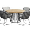 Fabrice anthracite dining set with Ambassador boulevard table