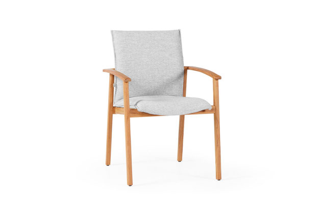 Suns Florine stapelbare tuinstoel soft grey - teak