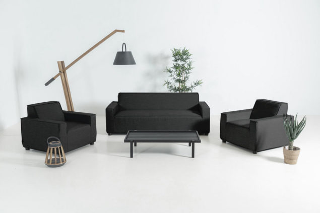 Flow. Club sofa set met twee loungestoelen sooty