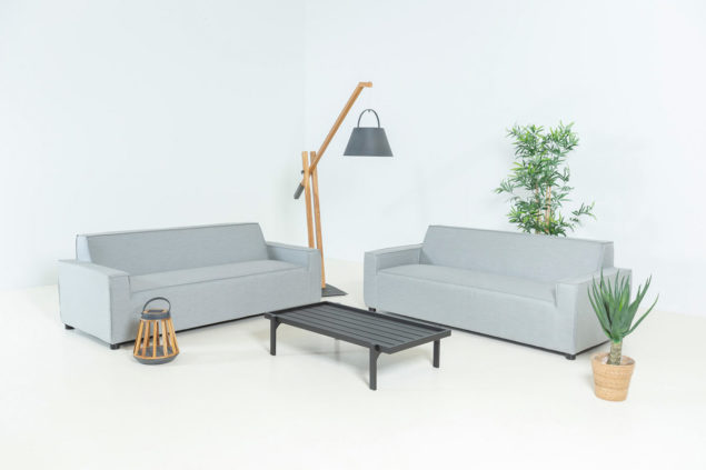 Flow. Club sofa set lead chiné