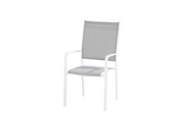 Taste by 4 Seasons Outdoor Tosca stapelbare stoel wit met hoge rugleuning