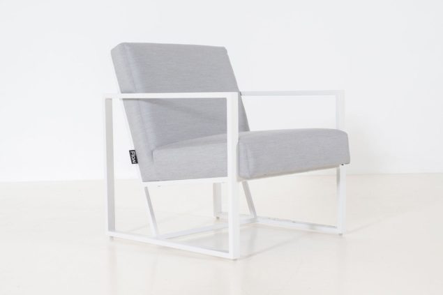 Flow. Lush loungestoel lead chiné