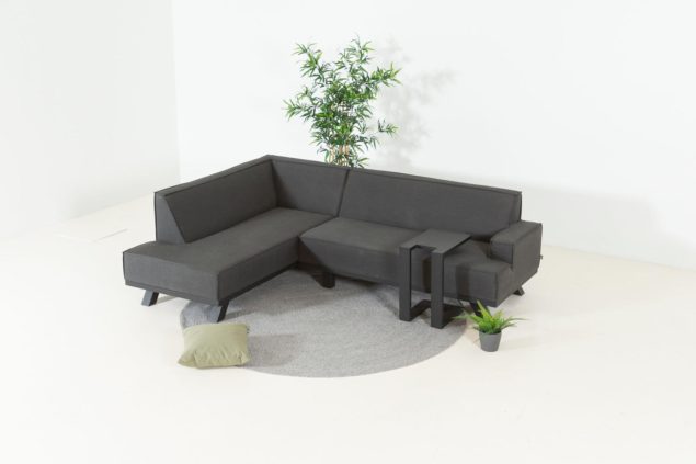 Flow. Quart chaise loungebank sooty