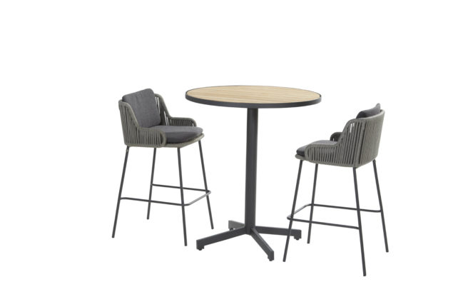 Taste by 4 Seasons Sierra bar bistroset silver grey met Fiesta tafel