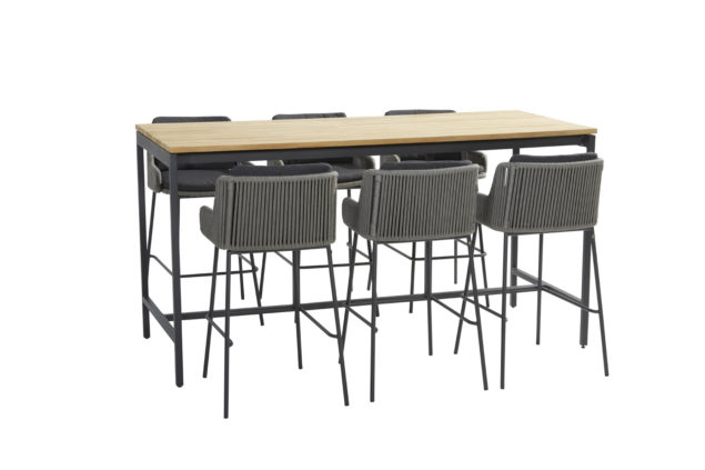 Taste by 4 Seasons Sierra bar set silver grey met Taverne tafel