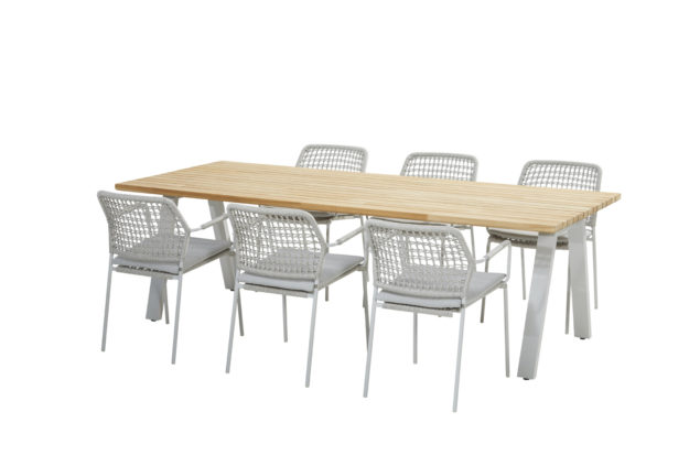 Taste by 4 Seasons Barista eetset frozen met Ambassador teak tafel 240 cm